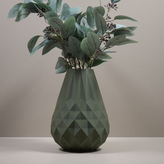 Olive Green Vase Diamond Decorative Ornament