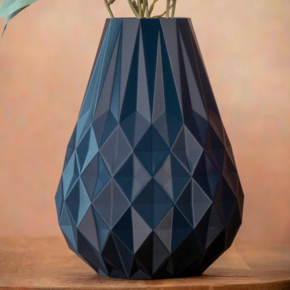 Diamond Decorative Vase Ornament - Navy Blue - Vantage 3D Prints