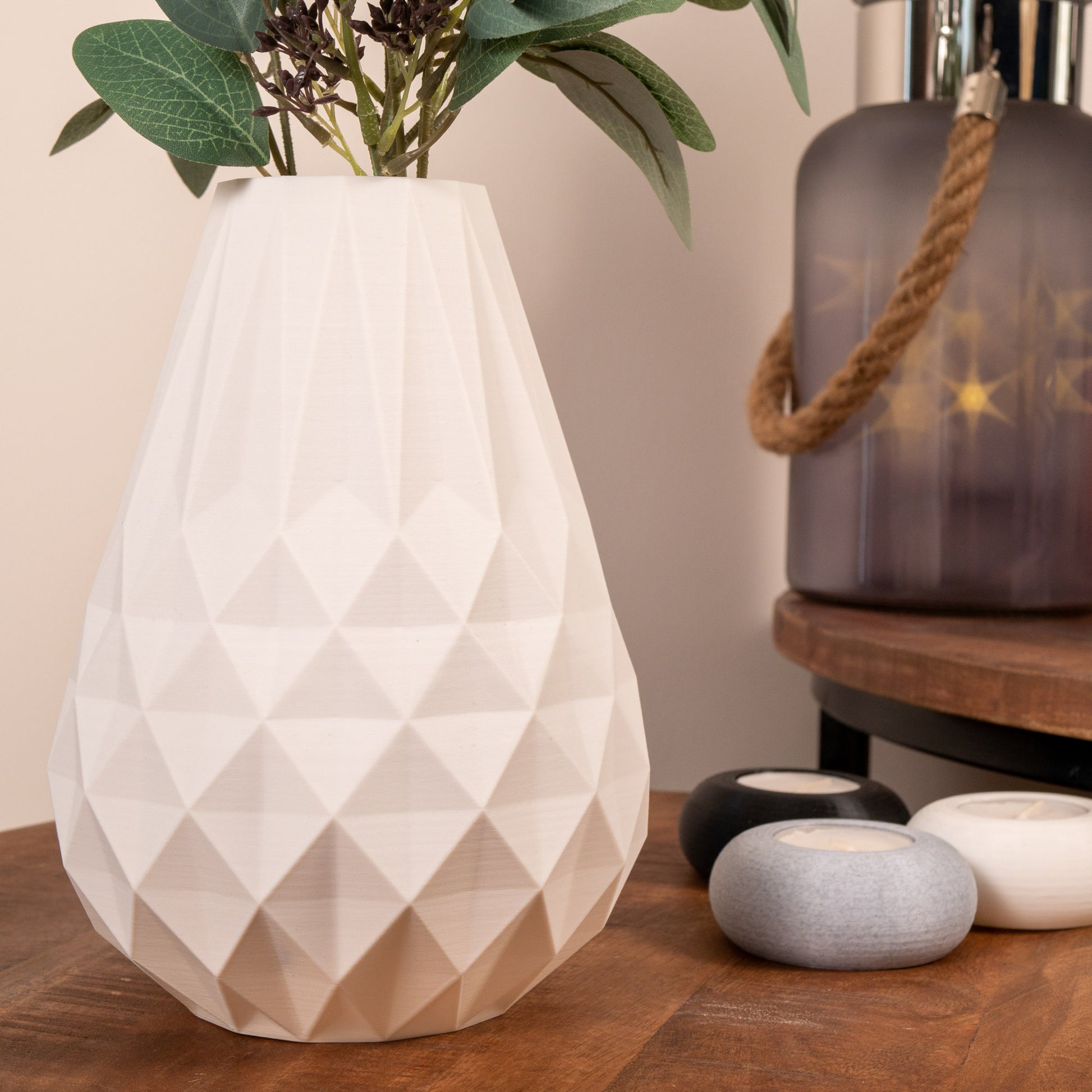 Diamond Decorative Vase Ornament - Navy Blue - Vantage 3D Prints