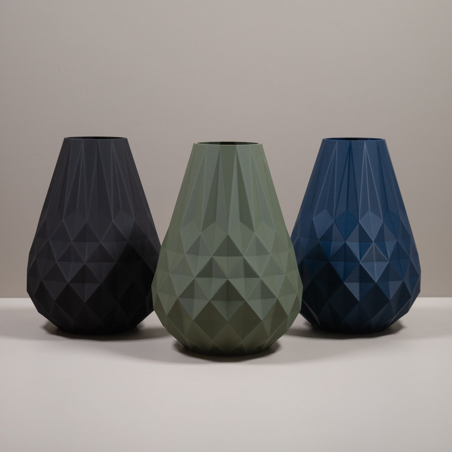 Diamond Decorative Vase Ornament - Navy Blue