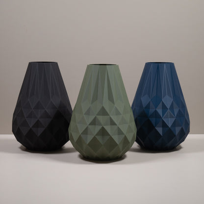 Diamond Decorative Vase Ornament - Navy Blue