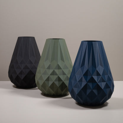 Diamond Decorative Vase Ornament - Navy Blue