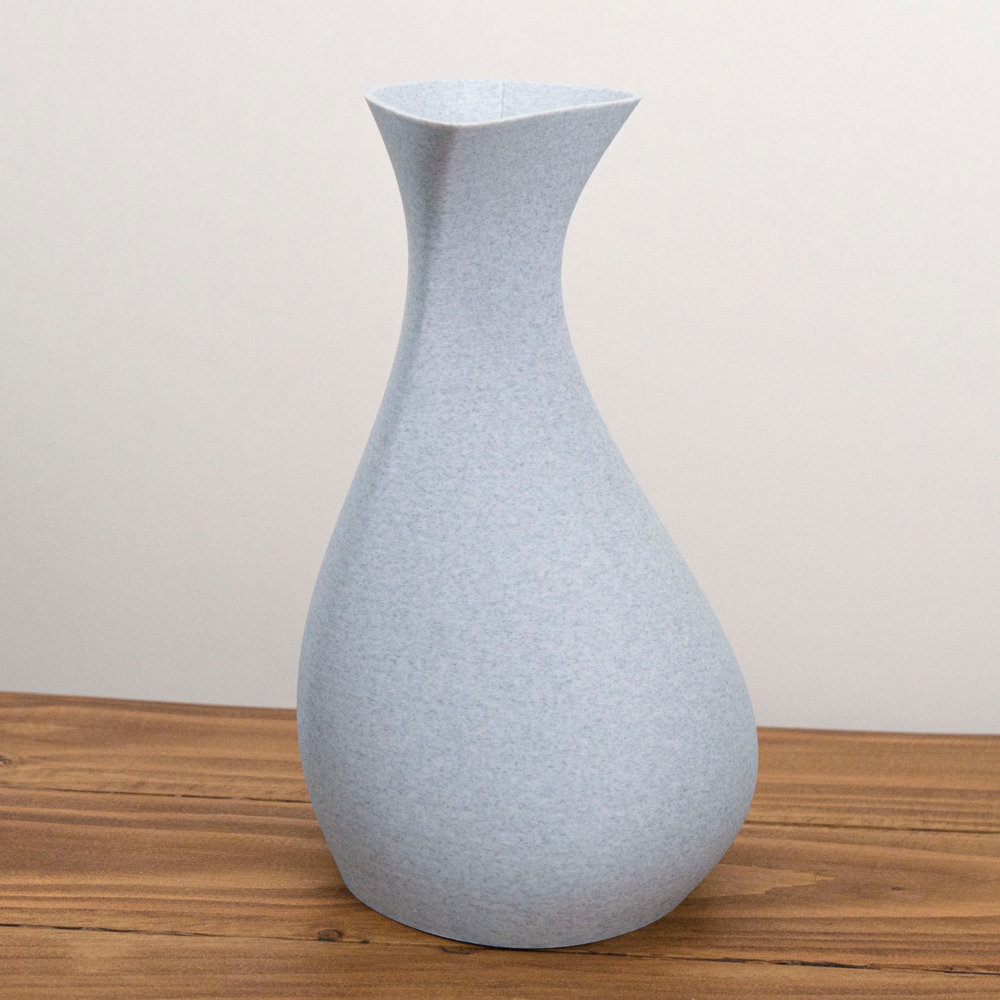 Asymmetric Vase for Artificial Flowers - Stone Effect Grey - Lightweight eco friendly thermoplastic ornament - Home Decor - Vantage 3D Prints