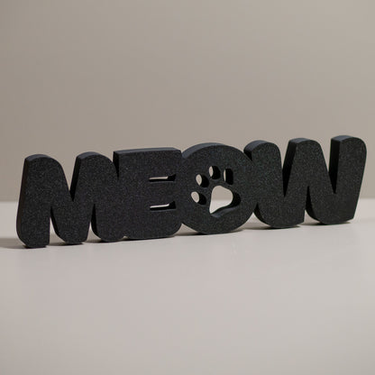 Cat Lover Ornament Meow - Freestanding Word Home Decor