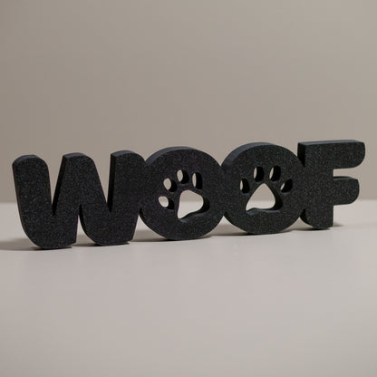 Dog Lover Ornament Woof - Freestanding Word Home Decor