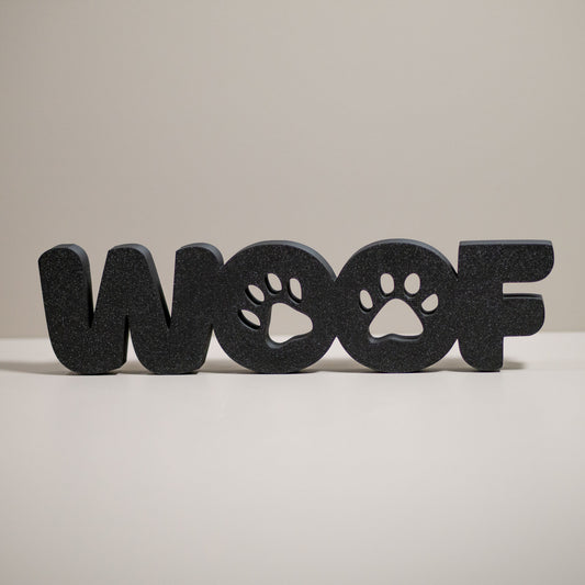 Dog Lover Ornament Woof - Freestanding Word Home Decor