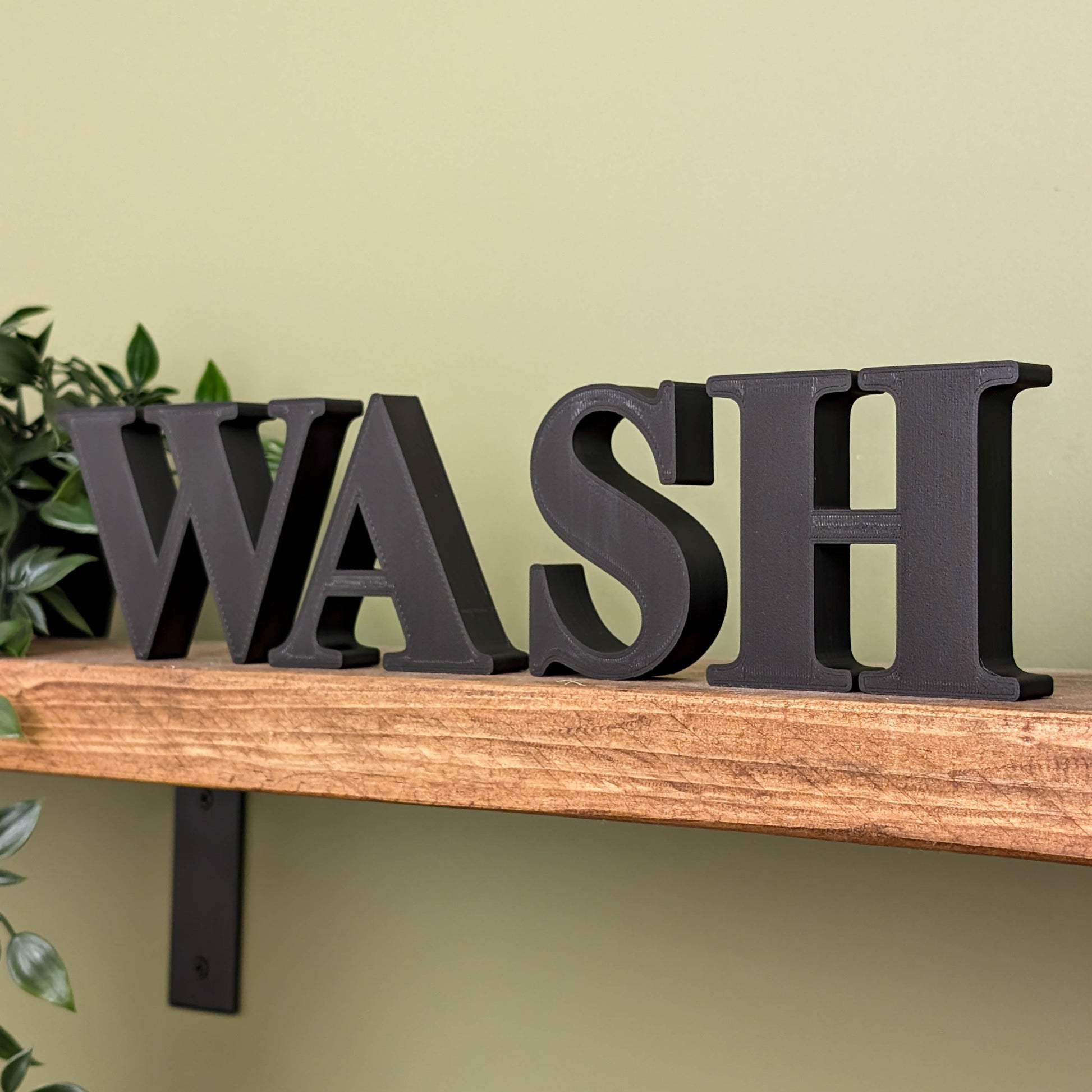 Wash & Dry - Decorative Letter Ornaments - Serif Font - Utility Room Decor - Vantage 3D Prints