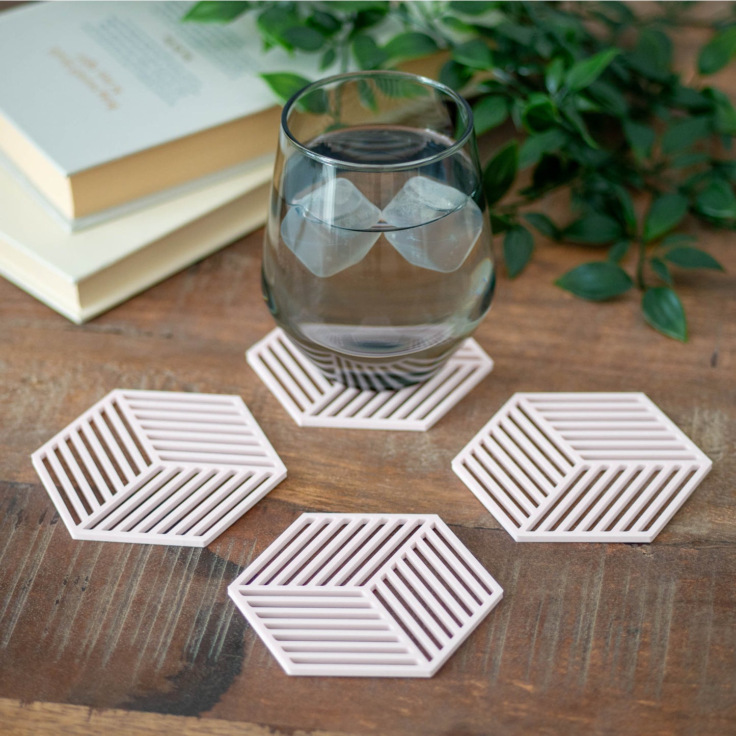 HOMEMADE - Geometric Cube Coasters - 4 or 8 pack - Various Colours Available